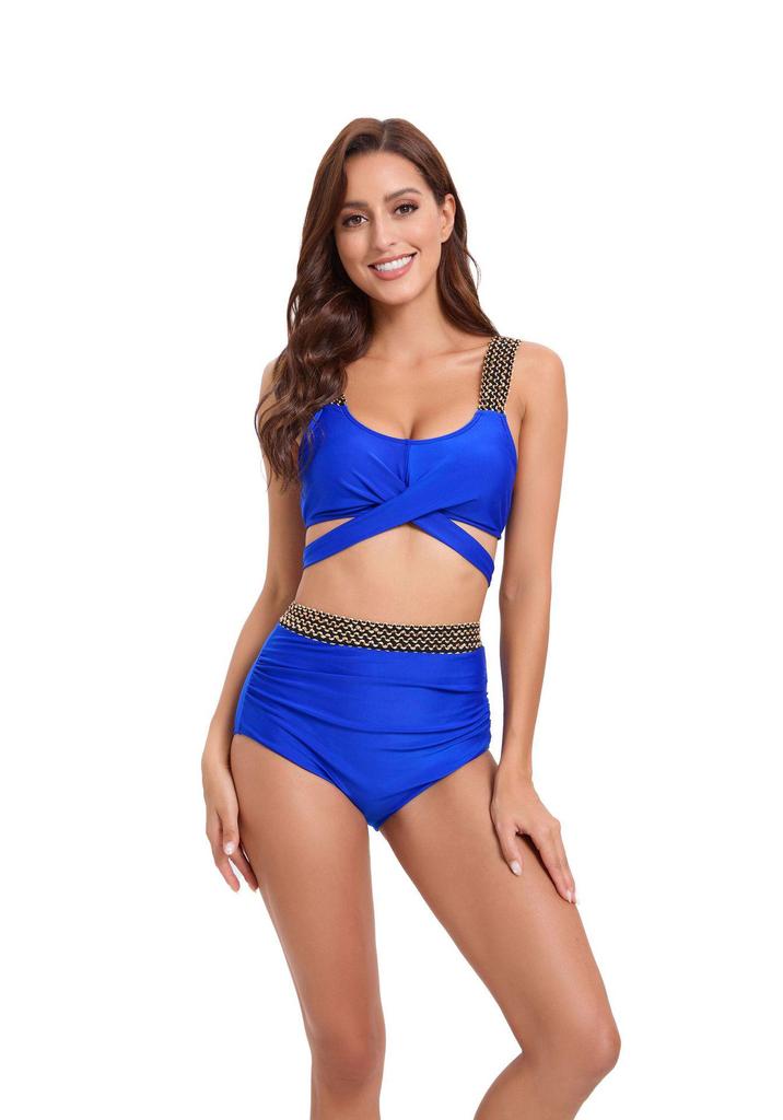 2026 European & American Sexy Cross Backless Two-Piece Bikini for Women
