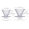 Wiederverwendbarer Kaffee-Dripper Harz-Kaffeefilter für Pour Over Barista Kaffeebrüh-Trichter Filterbecher 1-4 Tassen
