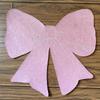 1 Piece New 24*25cm Sequins Clothing Patches Shining Red Heart Bow Iron On Sequins Sticker DIY Clothes Patch