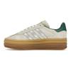 adidas Gazelle Bold Off White Silver Metallic Green Women Sneakers Cream Collegiate-Green JI0328