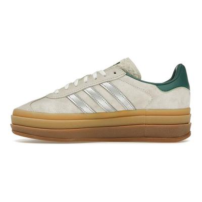 נעלי סניקרס לנשים Gazelle Bold לבן אוף כסף מטלי ירוק קרם ירוק קולגיאלי JI0328