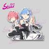 Rem Ram Peeking Anime Sticker Car Accessories Vinyl Car Stickers - Waterproof Decals For Cars Trucks Suvs Window Bumper Laptop