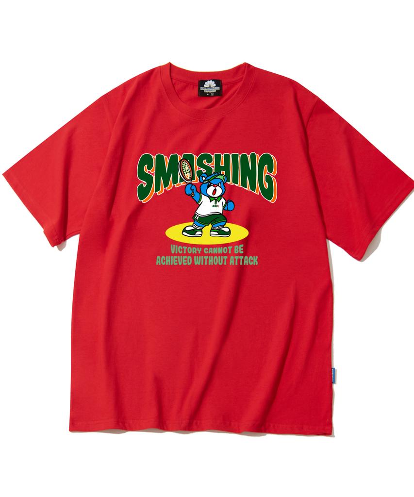 TRIPSHION Smashing Bear Graphic T-Shirt - 8 Colors (Type A)