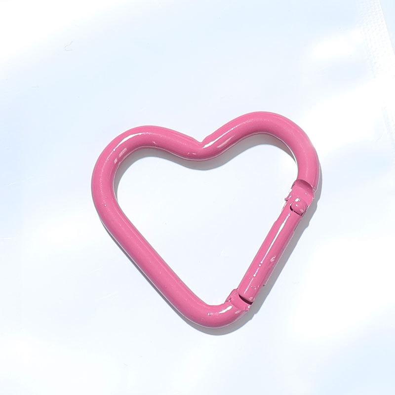 10 Pièces Attache à Ressort en Forme de Cœur Métallique Mousqueton Ouvrable en Forme de Cœur Porte-clés Clips Crochet Chaîne pour Chien Boucles pour Bijoux DIY Connecteur
