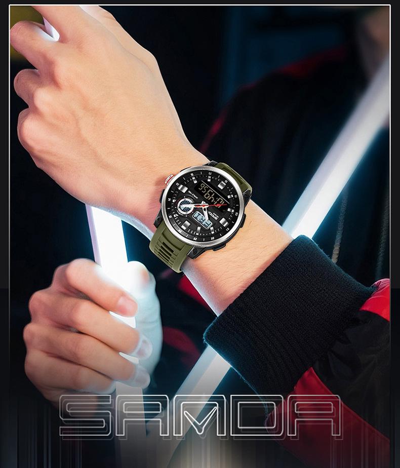 Sanda Unisex Digital Sports Watch with 4 Alarms, Outdoor Stopwatch, and Running Timer