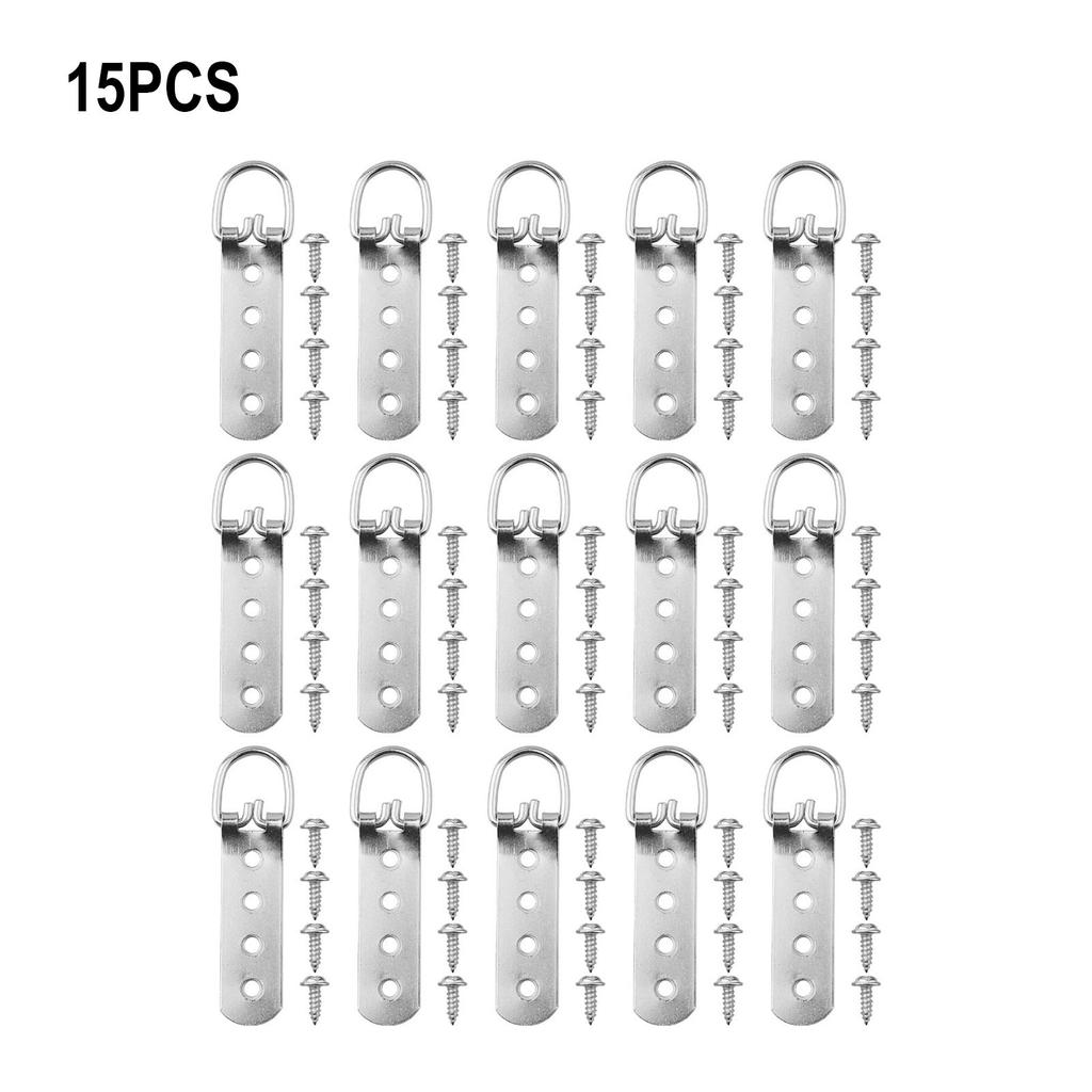 Robust D Rings Picture Frame Hangers with Screws for Easy Wall Art Setup
