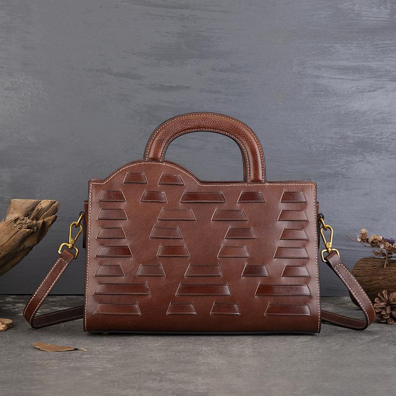 

Johnature Винтажная плетеная женская сумка из натуральной кожи, большая вместительная сумка, универсальные сумки через плечо кофейный