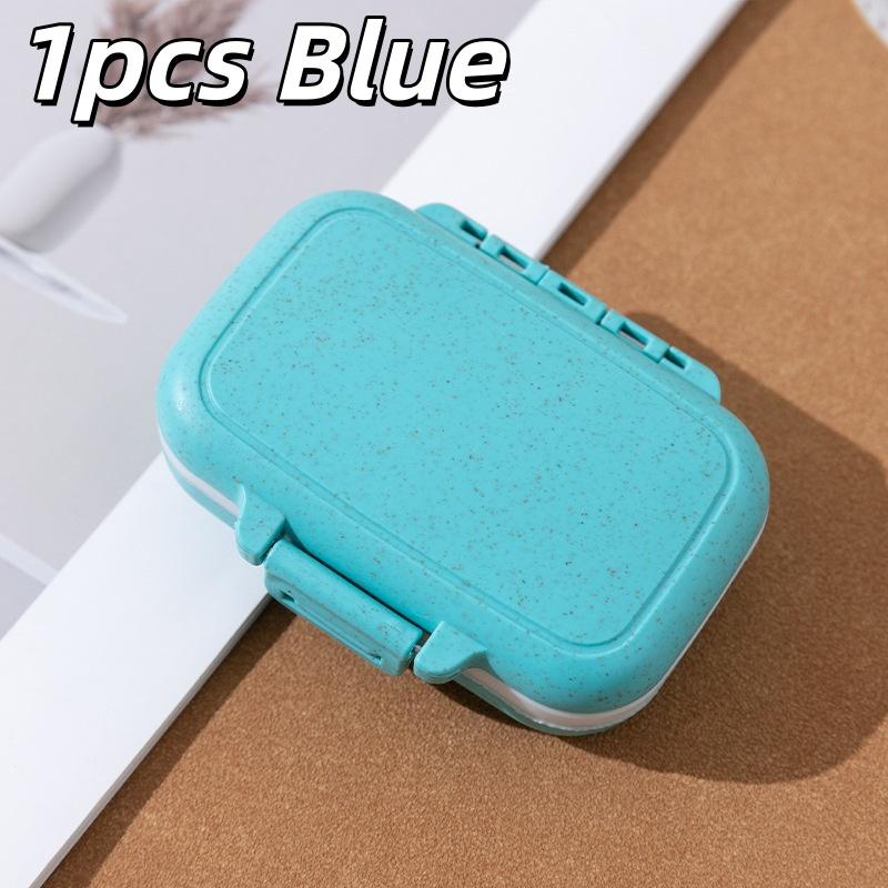 1pcs Mini Portable Pills Organizer Case 3 Grids 7day Pillbox Sealed Moisture-Proof Pill Box For Business Trips Storage Container