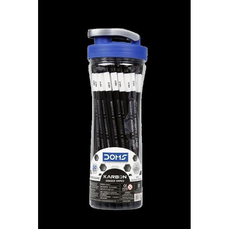 Doms Karbon Pencil 50 Pcs Sipper, Ink Black чёрный