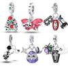 Charms Halloween Fantasy Festival Schädel Geist & Hexenhut Perlen Passend für 925 Charms Armband Perlen Schmuck Geschenke für Frauen