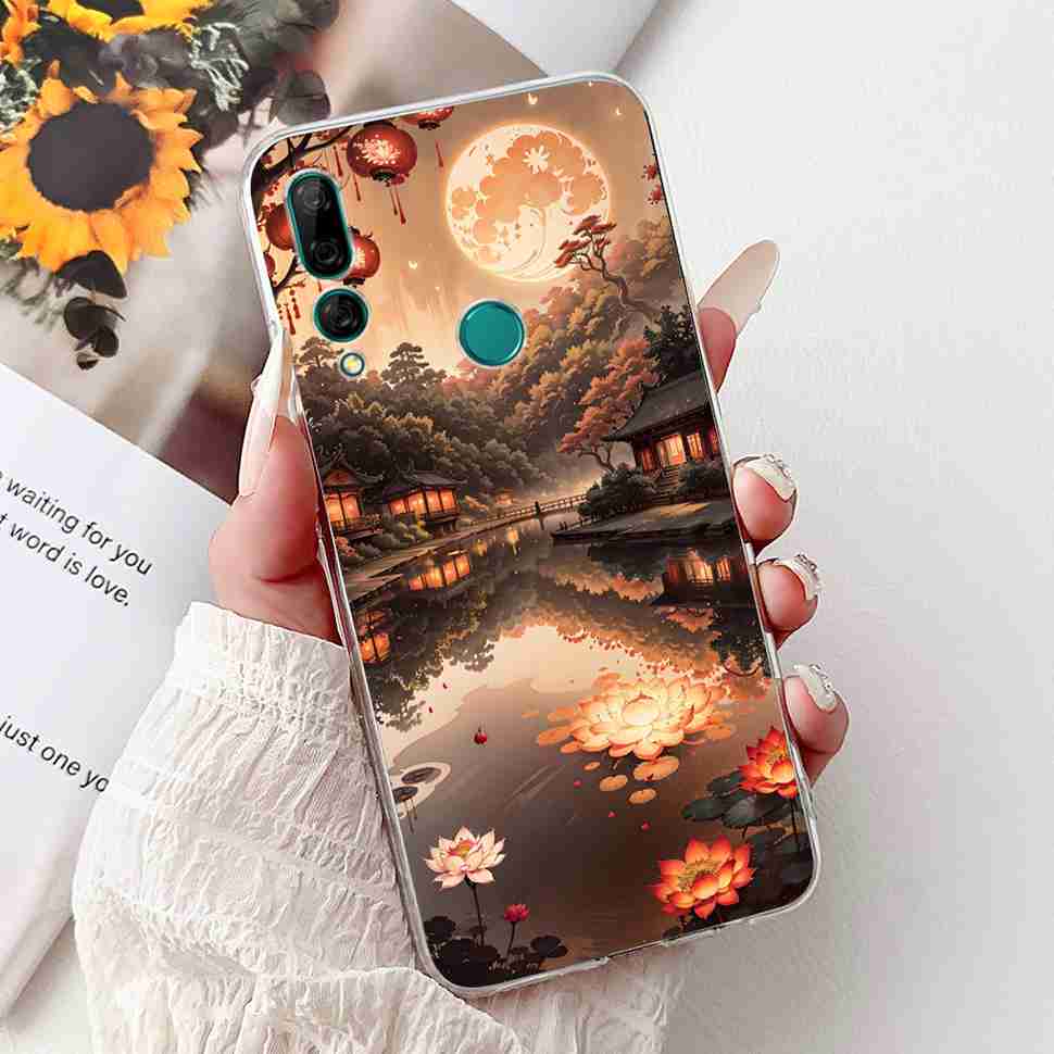 For Huawei Y9 Prime 2019 6.59" Case Cute Balloon Girl Flower Soft Silicone TPU Cover For Huawei Y9Prime 2019 STK-L21 Phone Shell