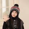 Kids Winter Knit Earflap Hat With Pom Pom For Outdoor Snow Play And Cold Weather
