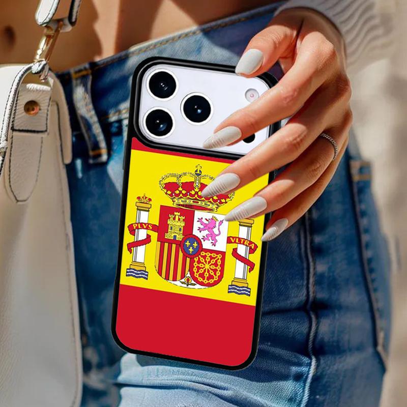 Spain Spanish Flag Phone Case For iPhone 17 Air 14 15 13 12 Max Cover For Apple 16e 11 Pro Max Plus Coque