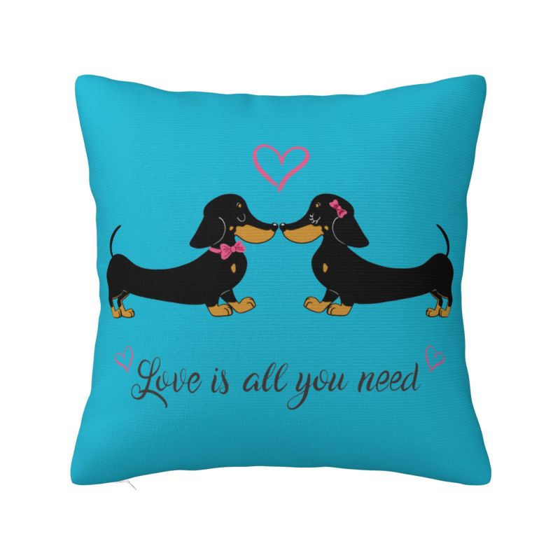 Dachshund Cushion Cover  cm Soft Sausage Badger Wiener Dog Throw Pillow Case Bedroom Decoration Bedding Sofa Pillowslip