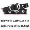 Children's Belt Fashion Heart Shaped Buckle Girls' Belt Student Thin Belt Cute Boys' Belt PU Belt School Supplies Teenager Belts