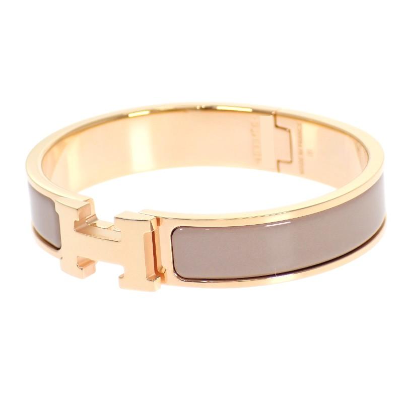 HERMES H700001FO_19PM Náramek béžový/Marong rasse kov/smalt Dámský