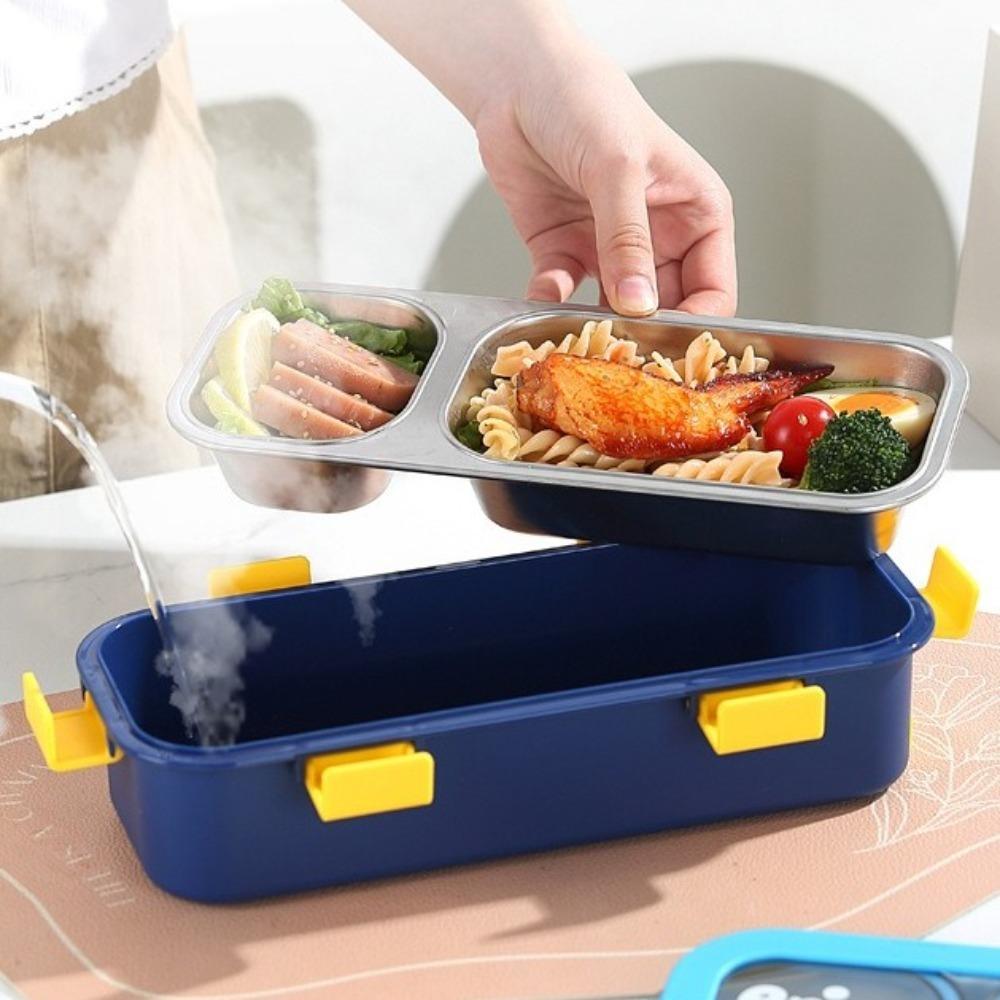 Eco Friendly Stainless Steel Lunch Box Removable Divided Lunch Box Travel Food Tray  Picnic
