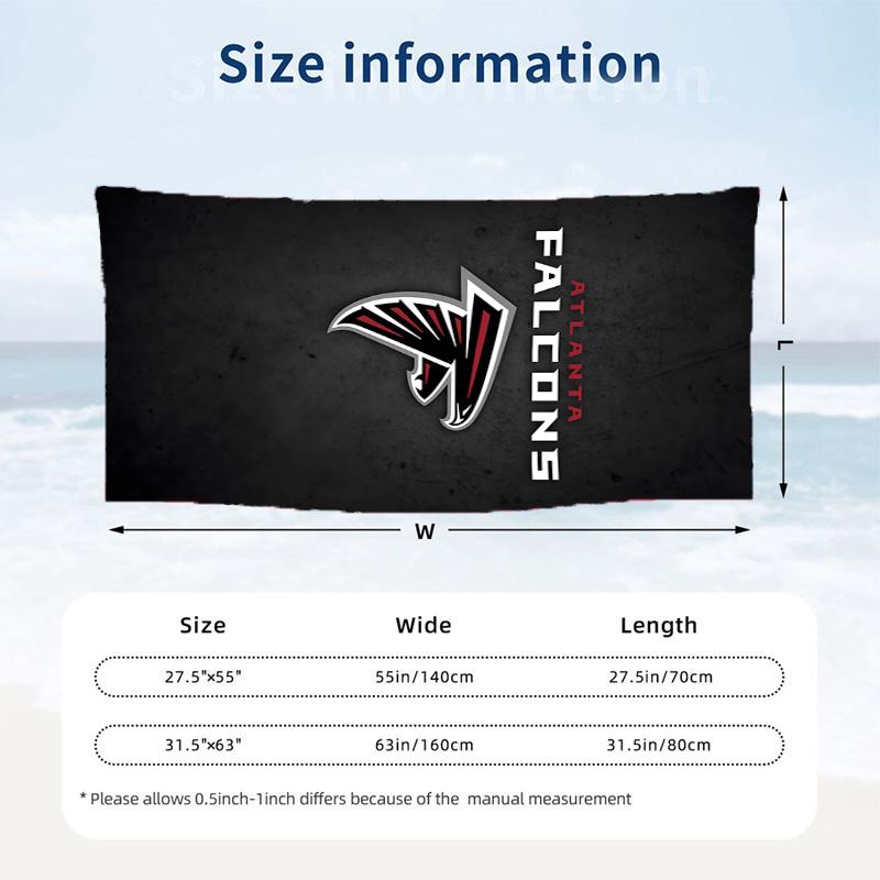Atlanta Falcons Beach towels also serve as bath towels summer essential a musthave for the outdoors the beach and the pool