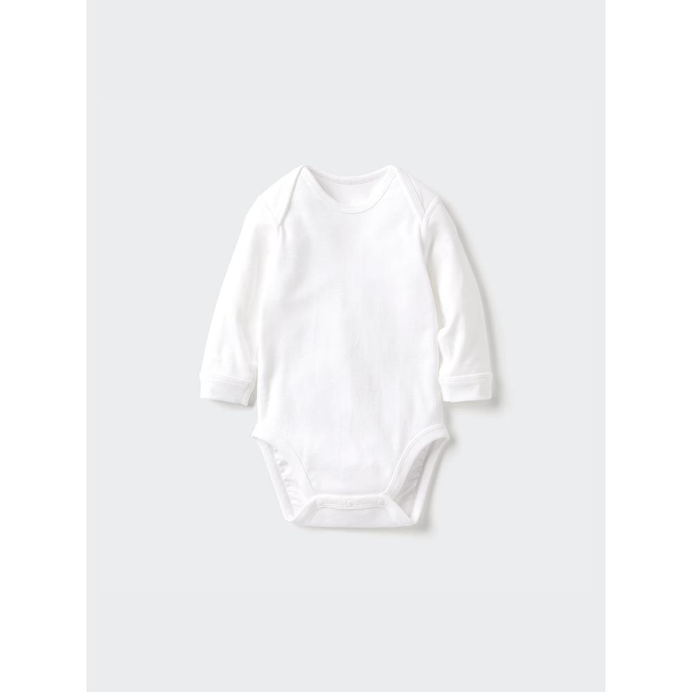 

Uniqlo Боди Bn с длинным рукавом 1p Plain 00 WHITE/BABY 90