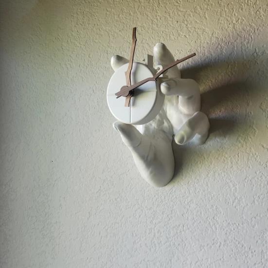 3D-Uhrzeiger, Wanddekoration, Quarzwerk, Uhr aus Kunstharz, zur Wandmontage, Zeigerstatue, Uhr für Wohnzimmer, Schlafzimmer, Dekoration