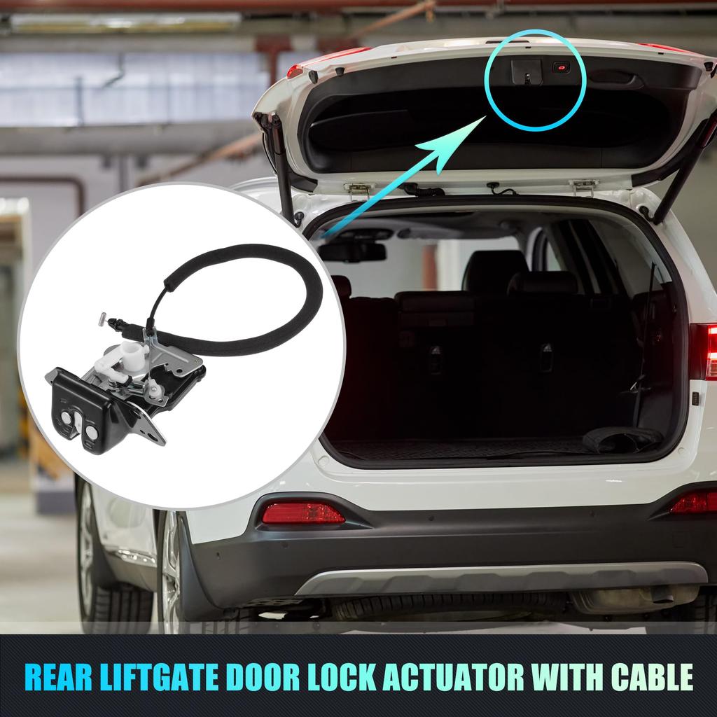 X AUTOHAUX Rear Liftgate Door Lock Actuator with Tailgate Latch Assembly Number Black for Dodge Grand Caravan Dodge Journey and Jeep Grand Cherokee