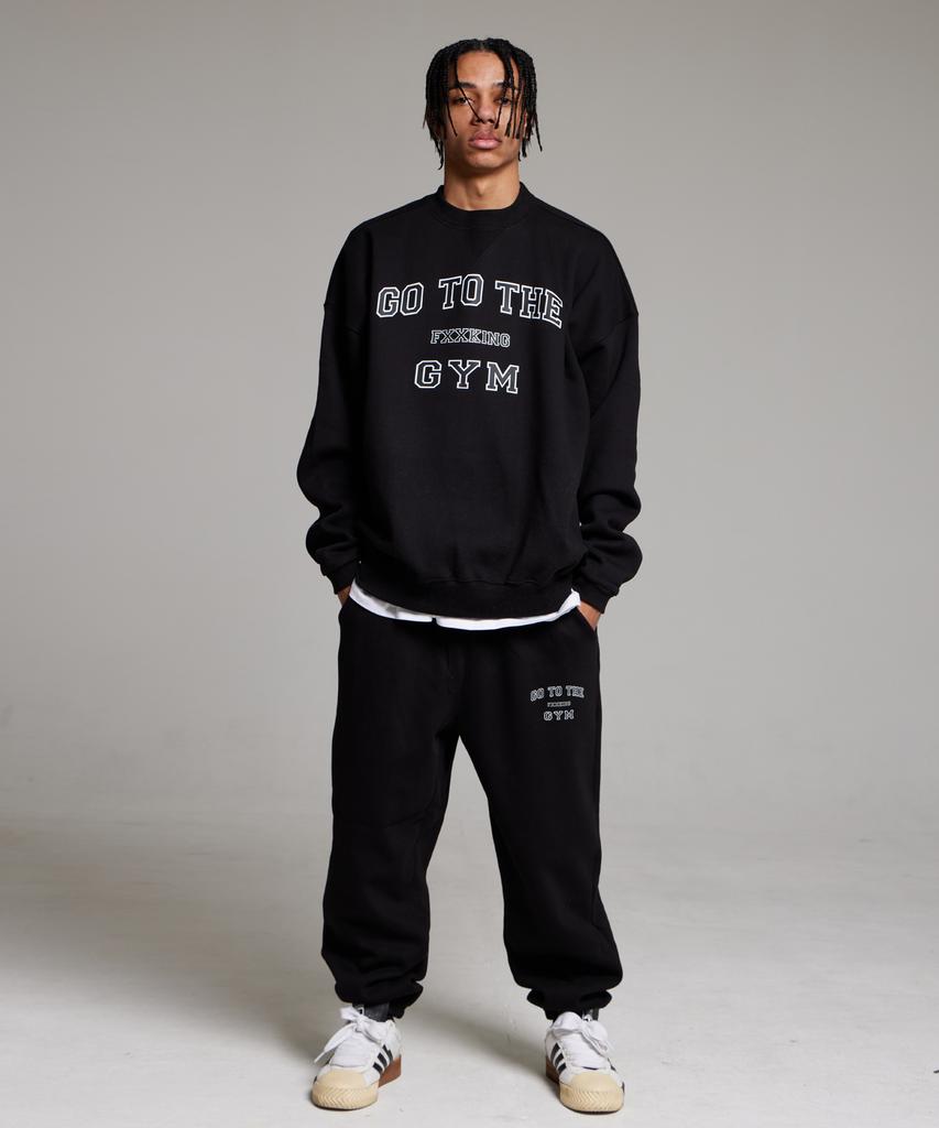 CREAM SODA LAB Go To The Gym Training Jogger Pants Black