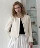 Veste Tweed Classique Calme Delidi (Ivoire)