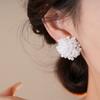 10pcs/Set Exquisite Flower Stud Earrings White Imitation Pearl Stud  Party