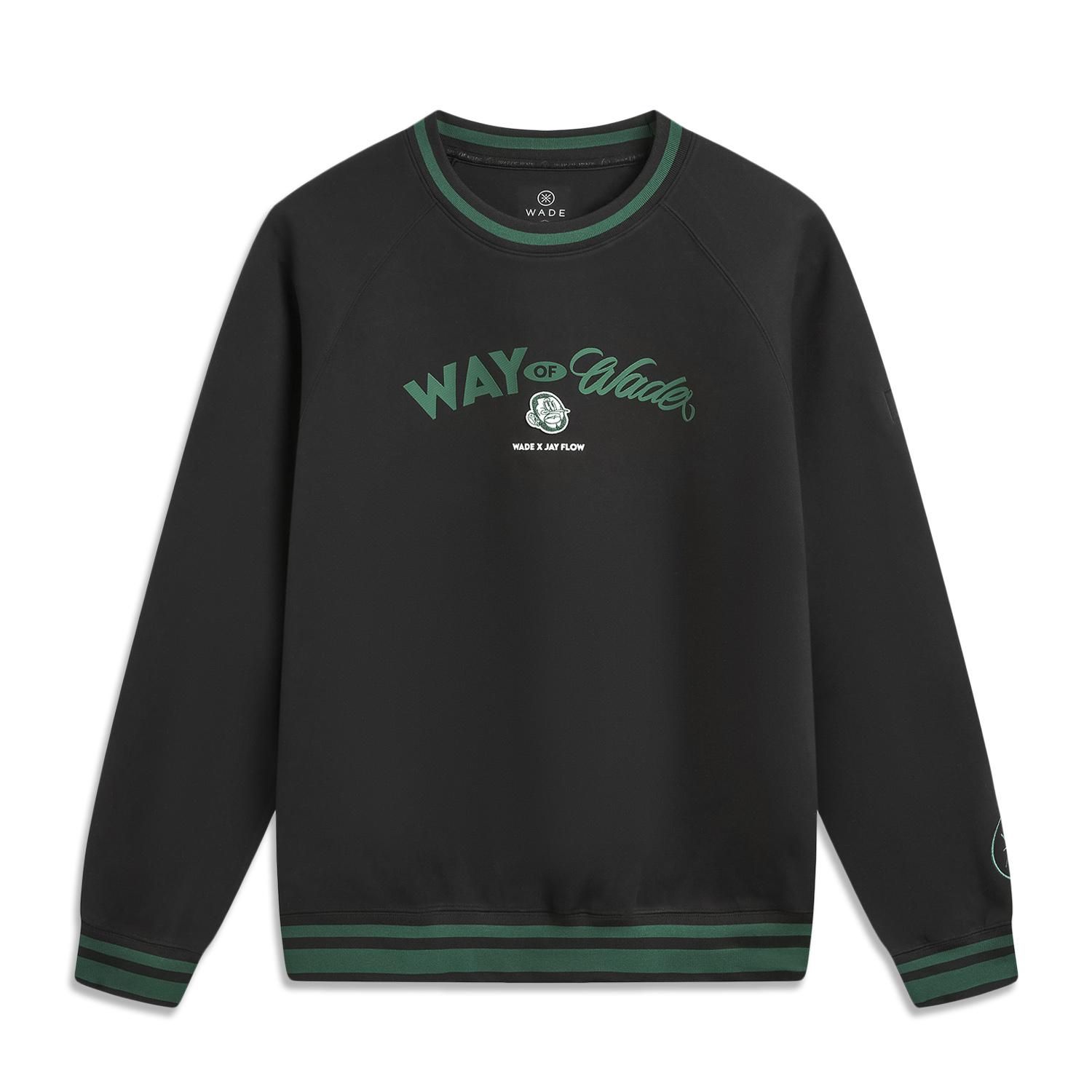 

Li Ning Wade Series Letter Round Neck Breathable Versatile Casual Loose Sweatshirt Men sweatshirt AWDVF49-1 L