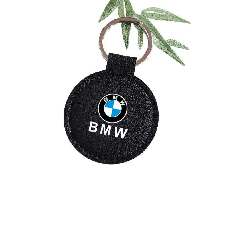 

2025 Leather Car Badge Keychain Keyring Styling Key Ring Pendan Gifts For BMW M 1 2 3 4 5 7 Series X1 X3 X4 X5 X6 X7 F10 F30 1pc