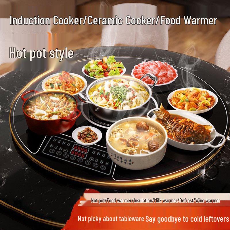 ZISIZ Smart 70CM Electric Rotating Heated Serving Platter