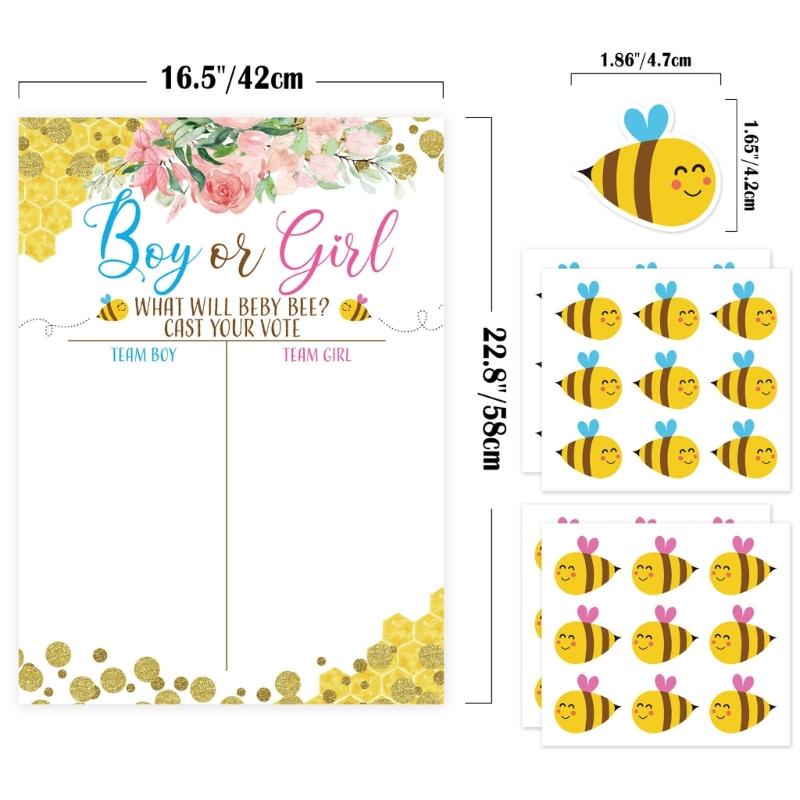 Boy or Girl Gender Reveal Game Voting Poster Stickers Gender Baby Gender Prediction Decoration Baby Shower Supplies