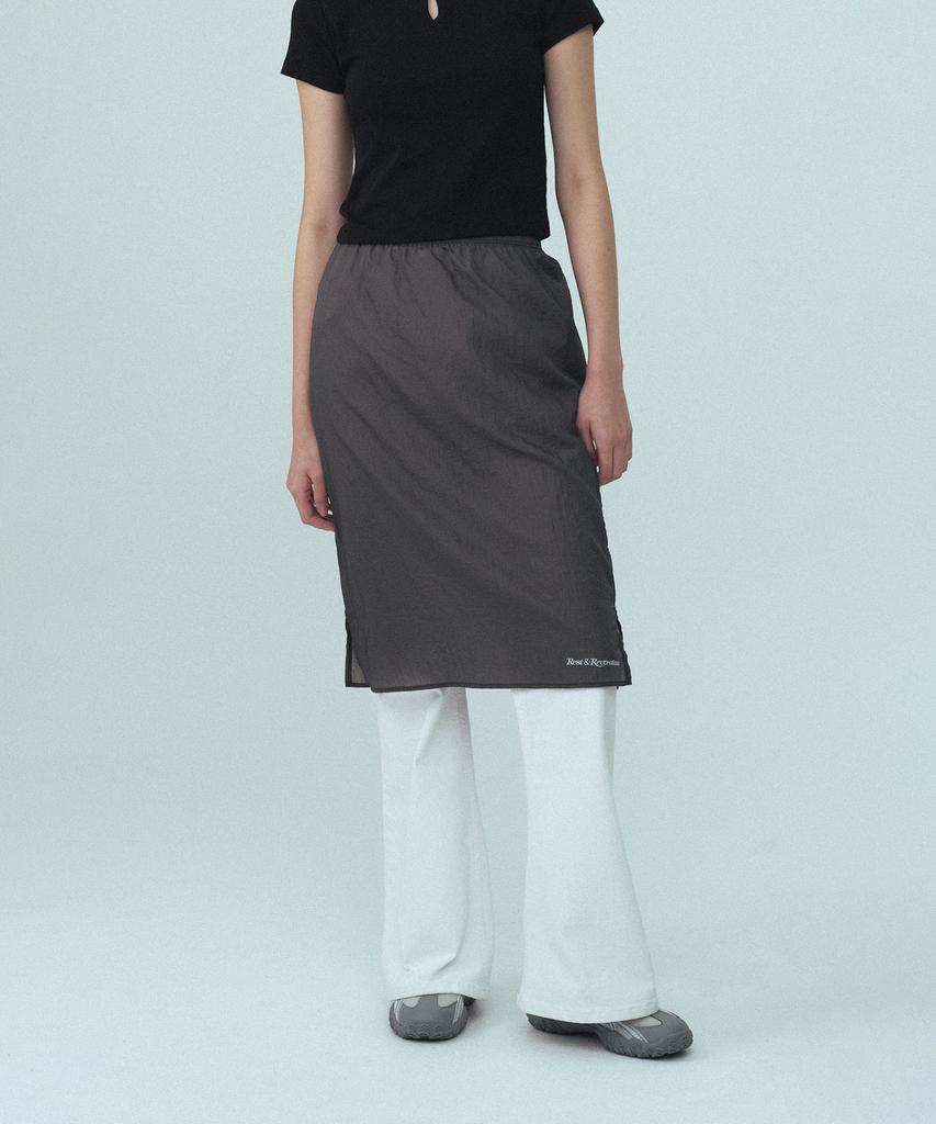 REST&RECREATION See Through Skirt - Charcoal