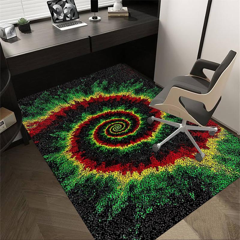

1PC tie-dye spiral Non-Slip Floor Carpet Compatible for Office&Living Room&Bedroom&Dining room - Flat- Soft & Pattern, Vibrant Colors-W250 60cm by 90cm