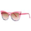 Oversized Cat Eye Sunglasses Women Fashion Gradient Colorful Frame Sun Glasses Lady Leopard Eye Wear Outdoor Streetwear Shades