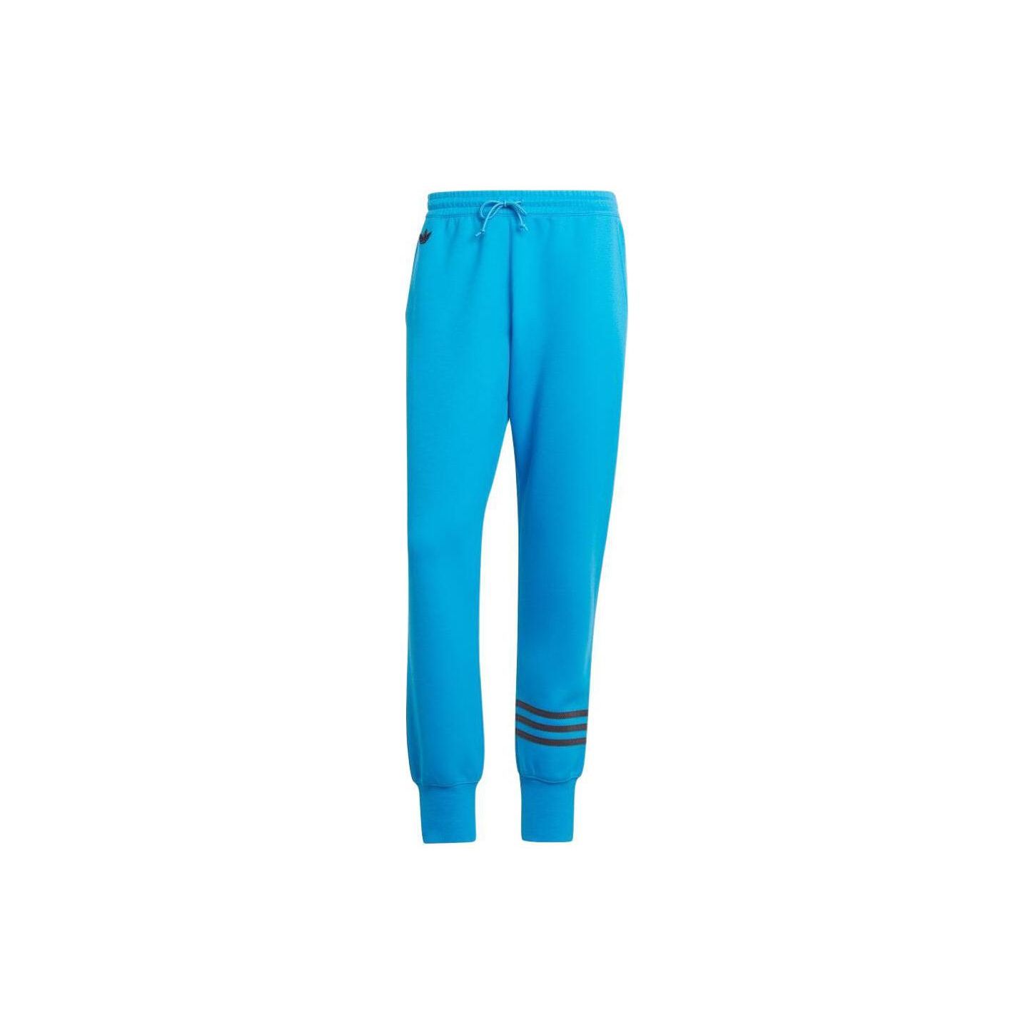Adidas Originals Striped Pattern Drawstring Mid-Rise Fitted Jogger Pants Men bottoms Blue IP3339 XS