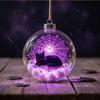 Indoor Outdoor Party Decorations Halloween Ball Ornament Clear Sphere Decoration with Black Cat Bat Transparent Spherical Pendants Skeleton Festive