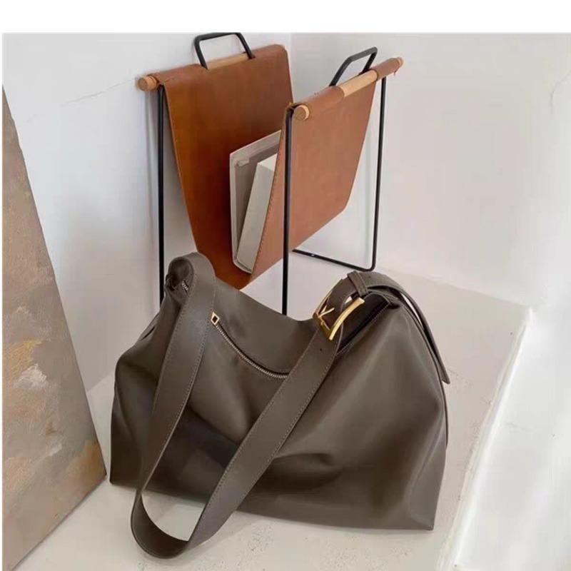 

Корейская версия универсальной сумки, мягкая простая ветровая сумка через плечо, большая женская сумка через плечо большой емкости Tide серый