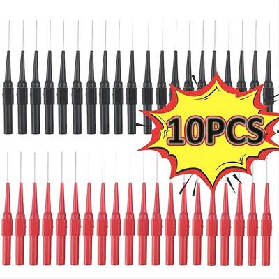 10pcs 0.7mm Tip Multimeter Tester Rust-proof Low Resistance Multimeter Probes Brass Extra Thin Diagnostic Tools