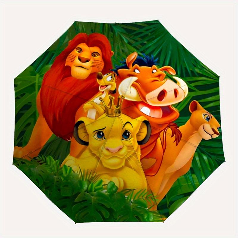 1pc Lion King Automatic Folding Umbrella, 8-Rib Portable & Foldable Design,  Highqualityy0722065
