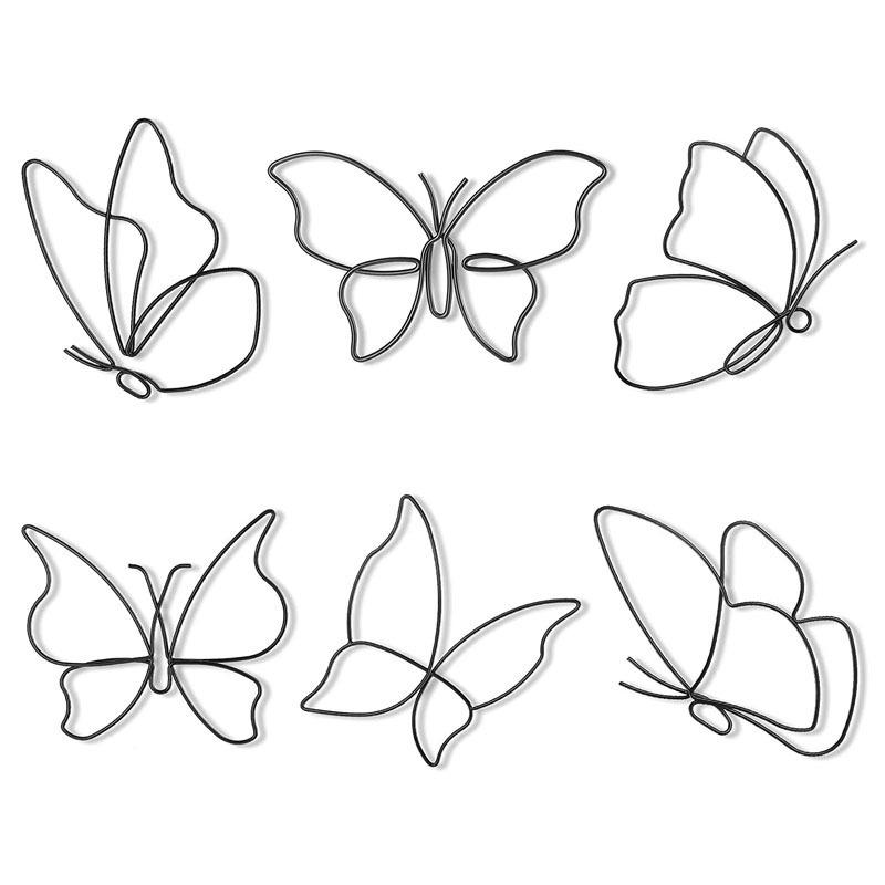 Schmetterling Metall Wandkunst Dekoration - Innen Eisenkunst Handwerk Wandaufkleber