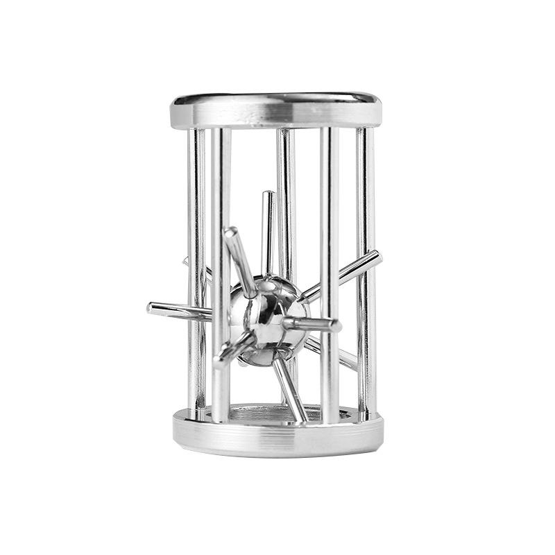 Mo Xu Zinc Alloy Puzzle Series: Educational Toy with Nine Interlocking Rings.