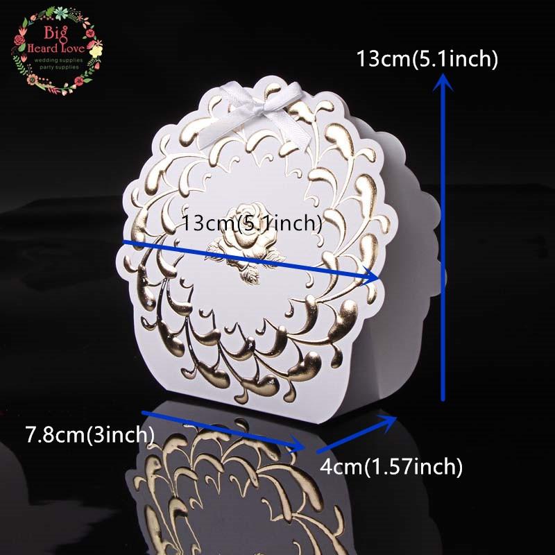 25 Stück Blumen Hochzeitsgastgeschenke Box Kraft Süßigkeitenbox Geschenkbox Schachtel für Schokolade Hochzeitsdekoration Zubehör