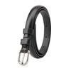 Adjustable Fashion Belt Solid Color PU Leather Belt Fashion Pin Buckle Belt  For Ladies
