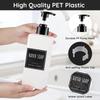 500ml with Label Soap Dispenser Plastic Modern Shampoo Container  for Bathroom Kitchen Toilet
