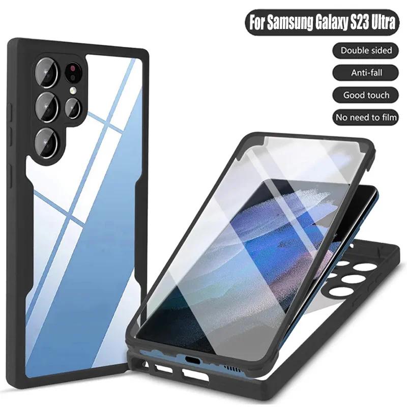 360 Fullt Dekkende Etui For Samsung S25 Ultra S23 Plus S21 S20 S25 Edge Funda For Samsung S24 Ultra S25 Skjermbeskytter Telefondeksel