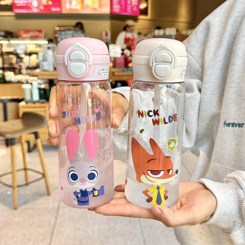 Zootopia Nick And Judy Plastic Space Cup With Locking Lid For Kids And Teens
