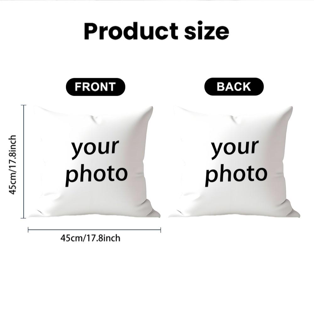 1Pc Custom Design Pillowcase with Personalized Photo Text Logo, Ultra Comfort Soft Breathable Pillow Cover for Modern Home Decor, St