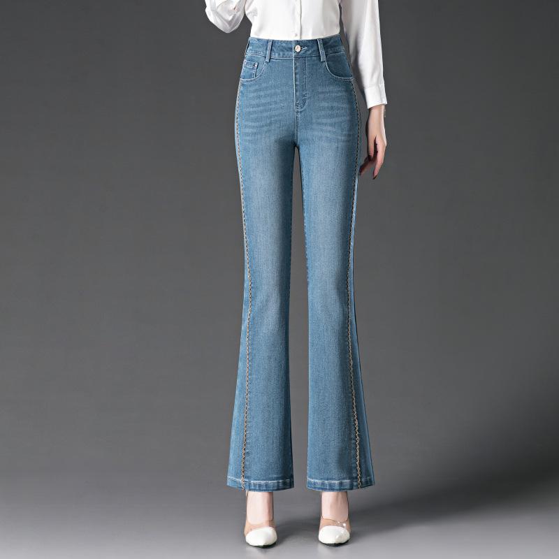 High-Waisted Micro-Flare Jeans for Women: Slimming Stretch Pants for Spring and Autumn