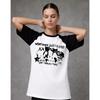 Cotton American Short Sleeve Shoulder T-Shirt Women's Bottom Shirt Loose Top